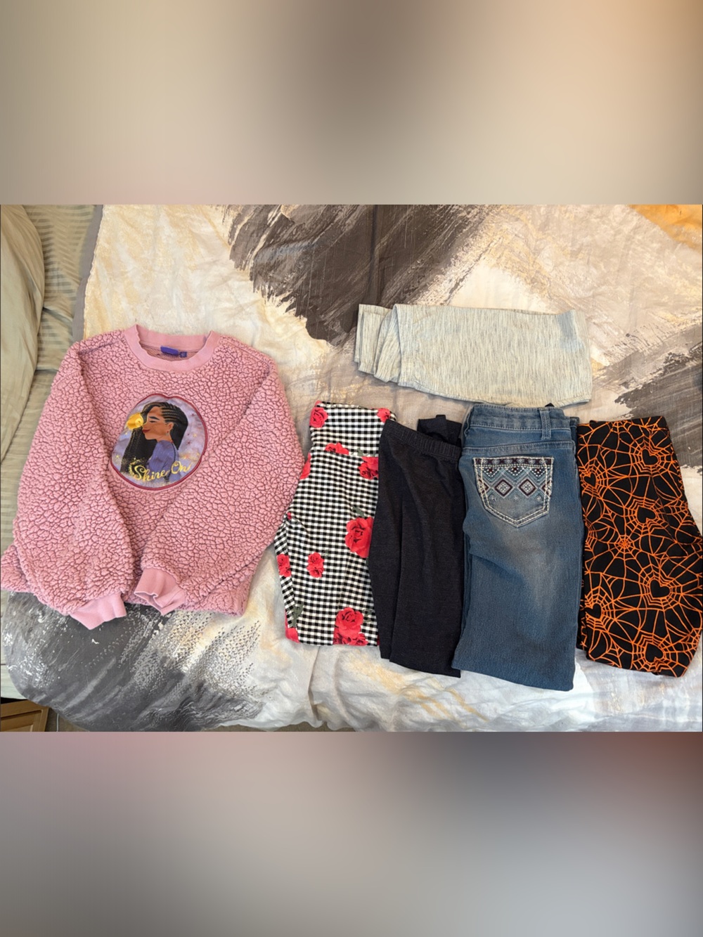 Disney Pink Sherpa Sweatshirt and pants bundle